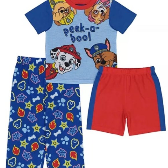 NWT 3t 3 paw patrol kids 3 pc spring summer fall pajamas blaze chase easter boys - Picture 1 of 9